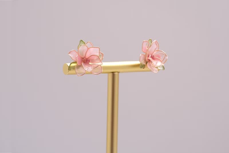 桃花 / 桃桃喜 / 桃花耳環 (小)  ‧ 現貨