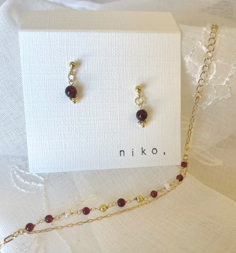 春節套 耳環 手鍊 日本手作家