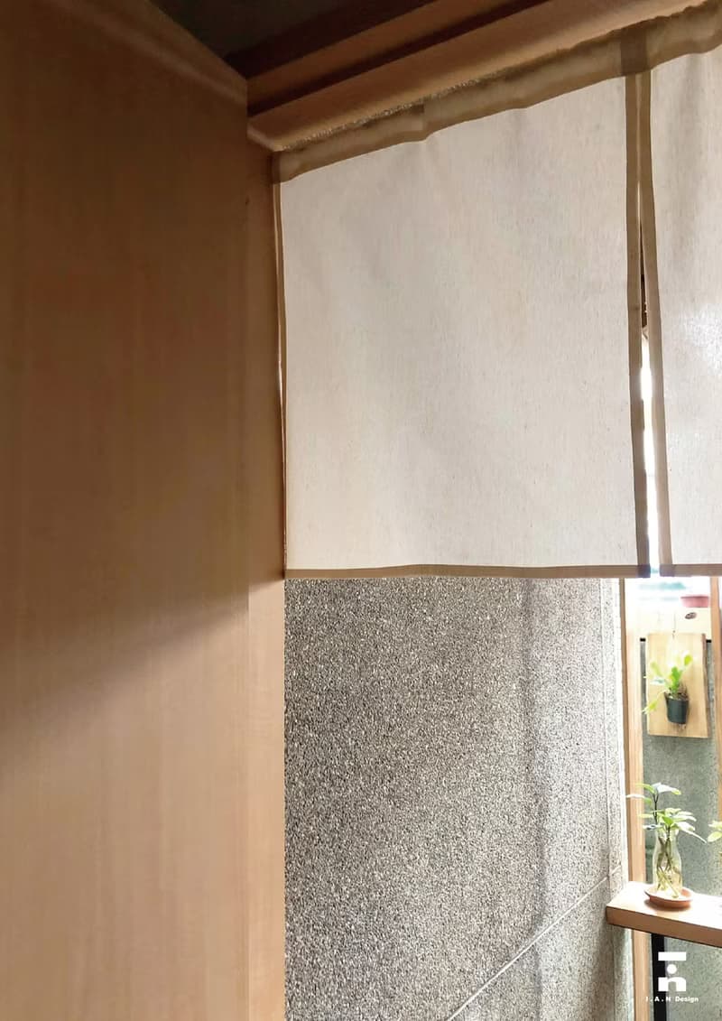 (多色款選擇)自由花形-有機棉雙邊絹印日式短門簾Organic Cotton