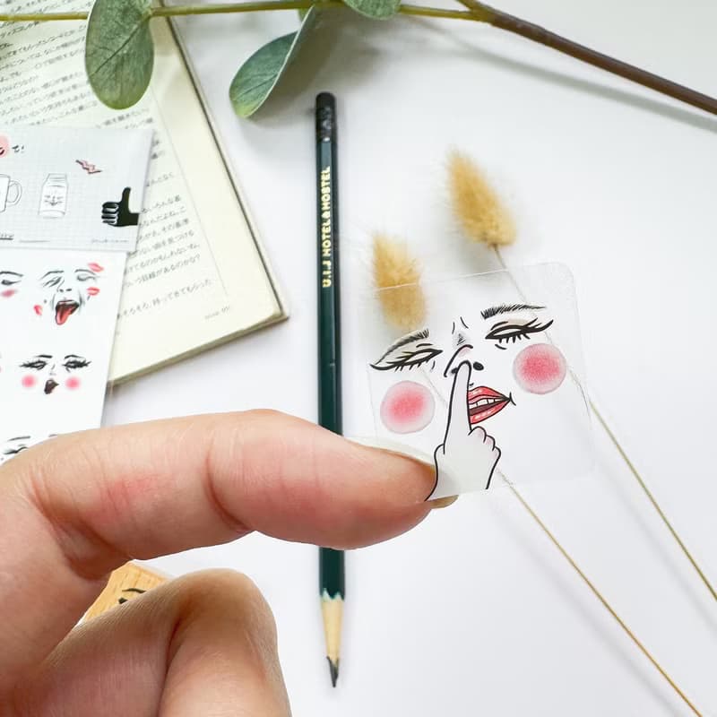 Mini 情緒化表情貼紙組 透明貼紙