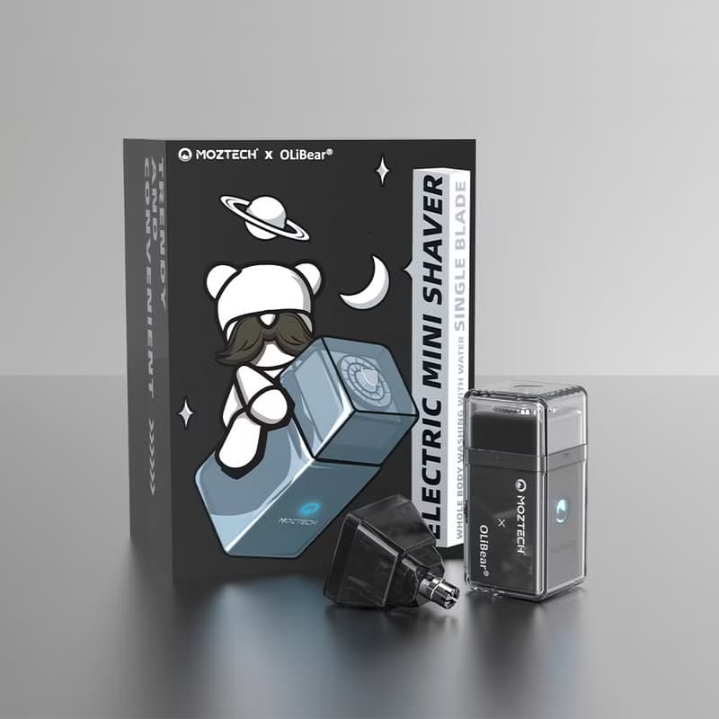 MOZTECH X OLIBEAR 電動迷你刮鬍刀(+鼻毛修剪套裝)
