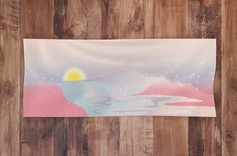 【眾山・日出】全新微瑕特惠-純棉圍巾68×170 cm