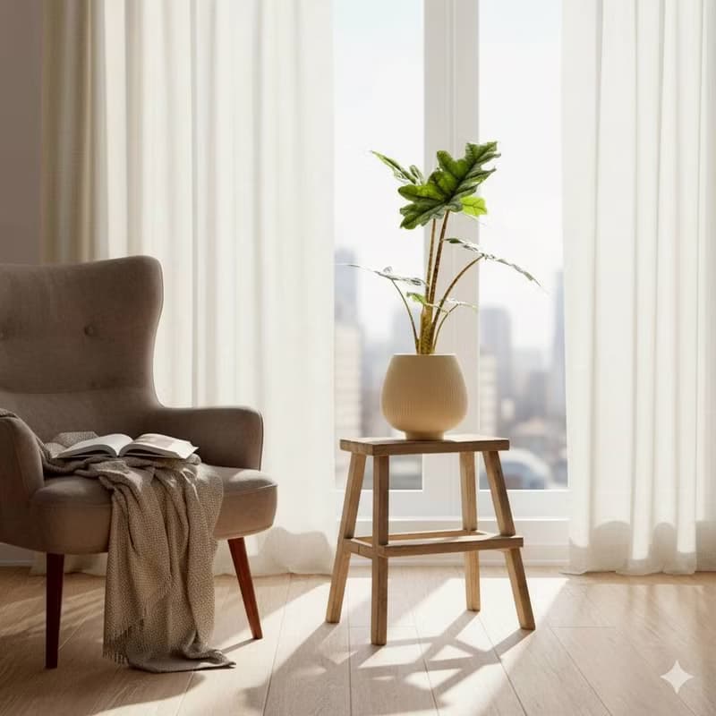 傑克林觀音蓮 線條圓陶盆淺黃色 窄口 桌上型盆栽 開幕送禮 喬遷