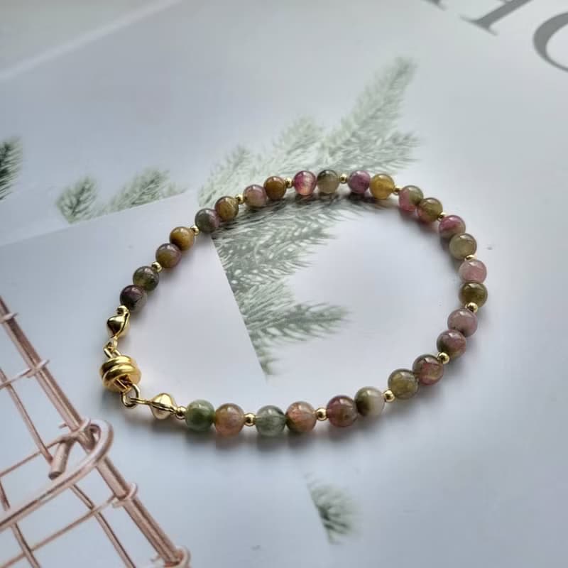 招財納福貴人~彩虹精靈/西瓜碧璽手鍊