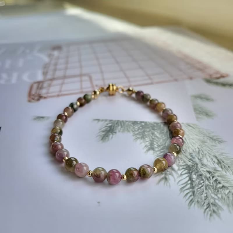 招財納福貴人~彩虹精靈/西瓜碧璽手鍊