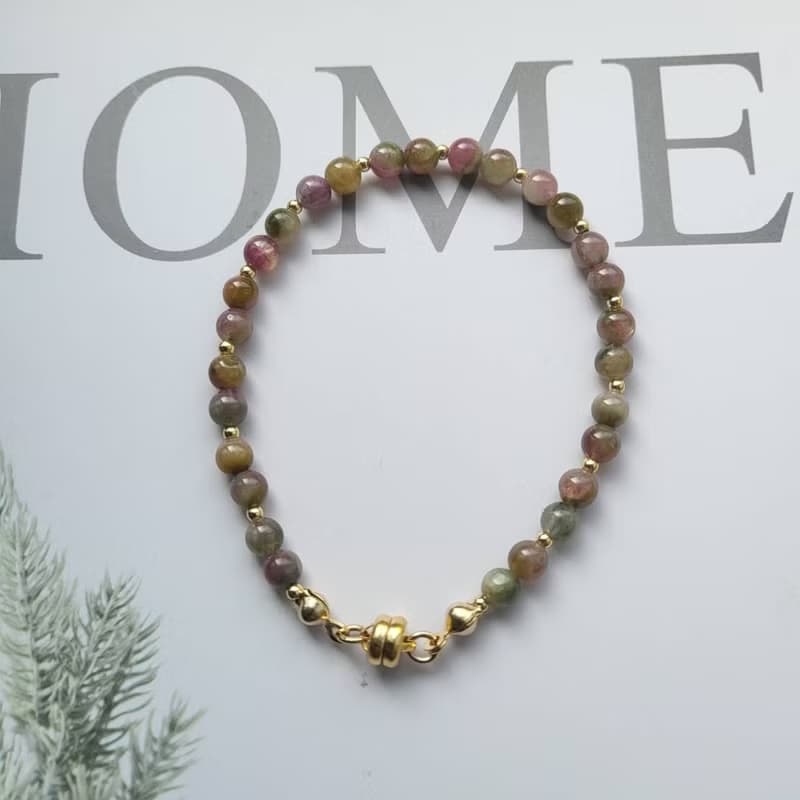 招財納福貴人~彩虹精靈/西瓜碧璽手鍊