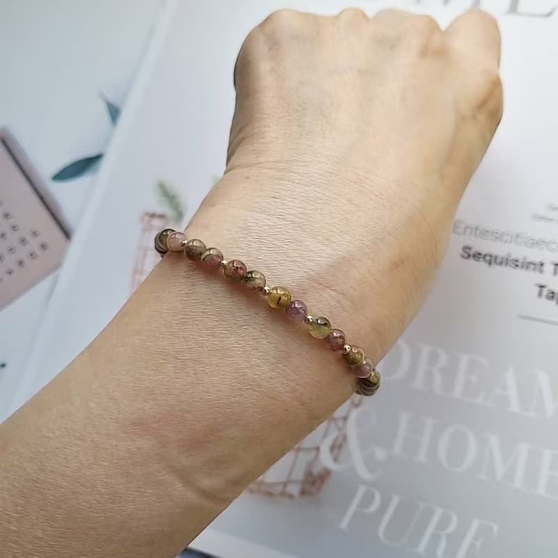 招財納福貴人~彩虹精靈/西瓜碧璽手鍊