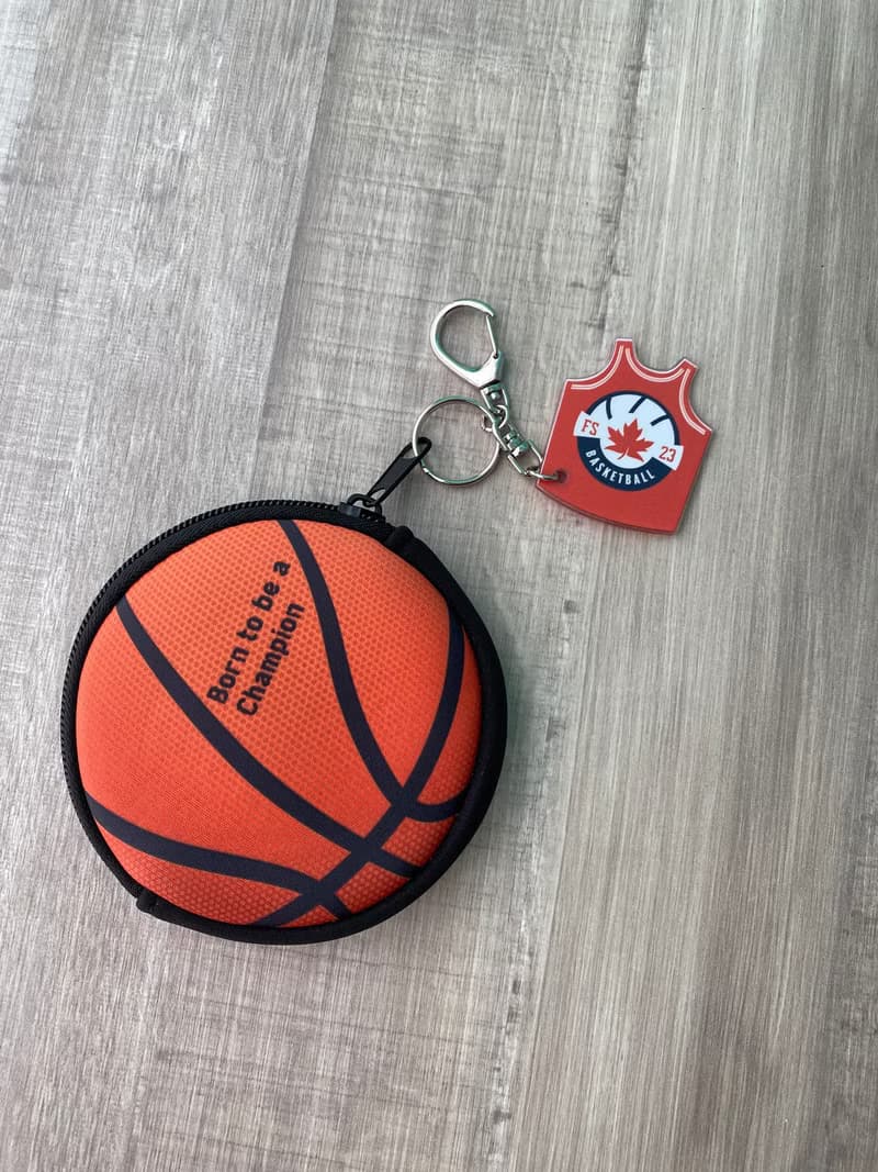 籃球零錢包 耳機收納