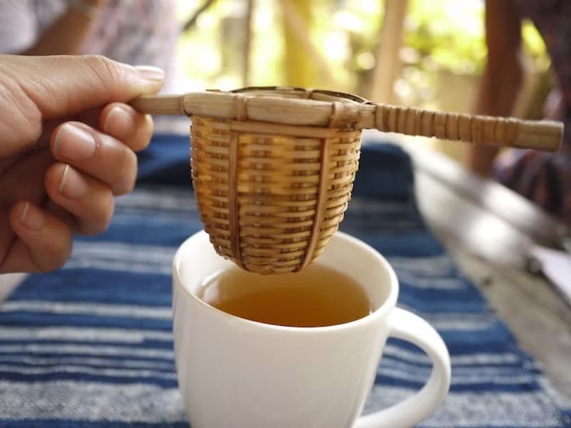 純天然手工竹編茶葉過濾器。濾茶器//2個一組//吊環版