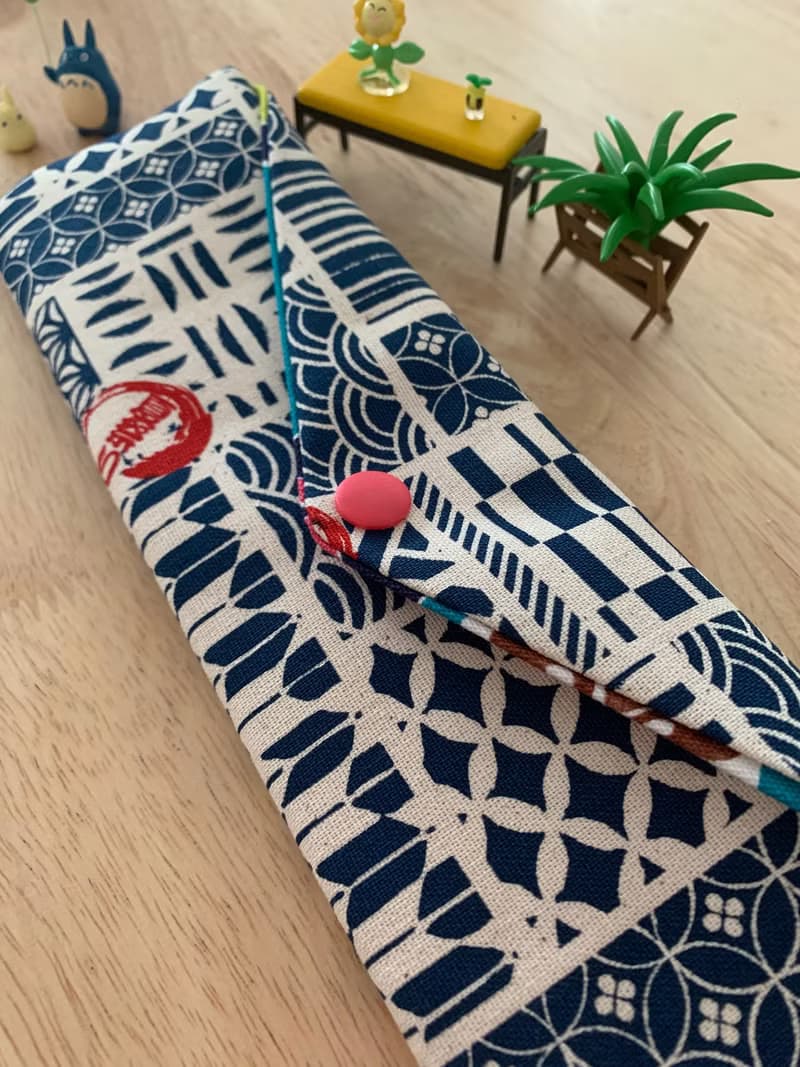 文青風環保純棉筷袋 日式祭典 原胚米幸福滿滿 雕花鏤葉 日本 潮