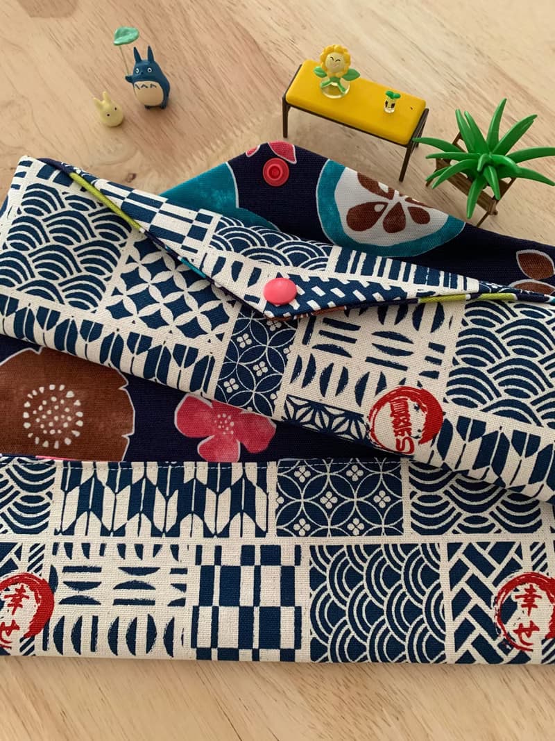 文青風環保純棉筷袋 日式祭典 原胚米幸福滿滿 雕花鏤葉 日本 潮