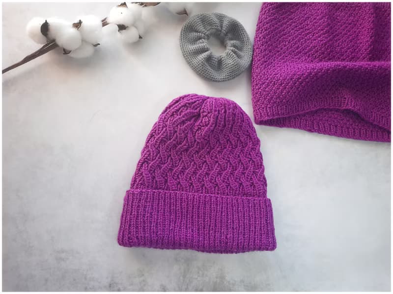 Hat and scarf set knitted for women , beanies for women , knitted beanie hat