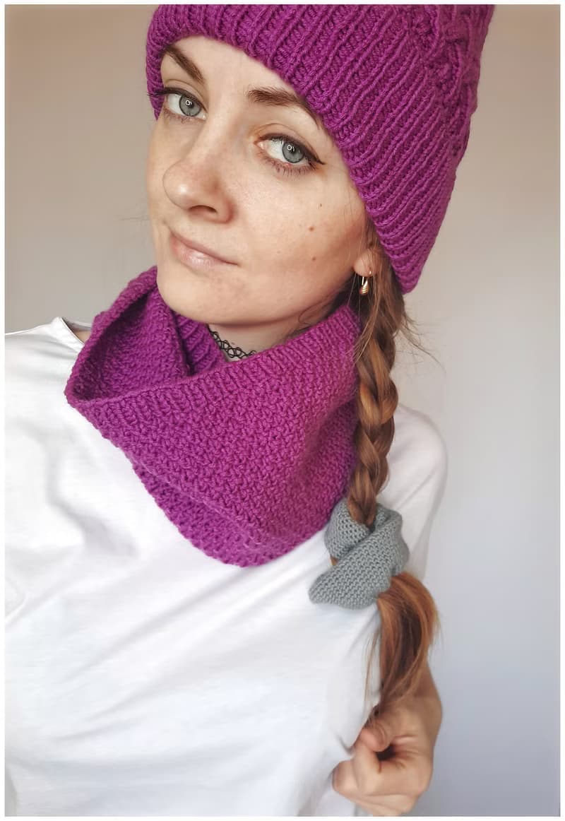 Hat and scarf set knitted for women , beanies for women , knitted beanie hat