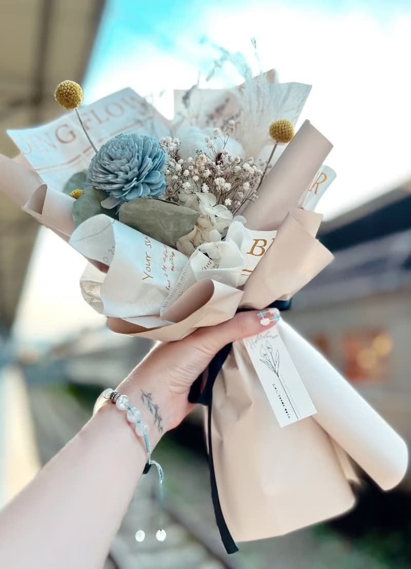 小清新擴香花向日葵花束 乾燥花花束
