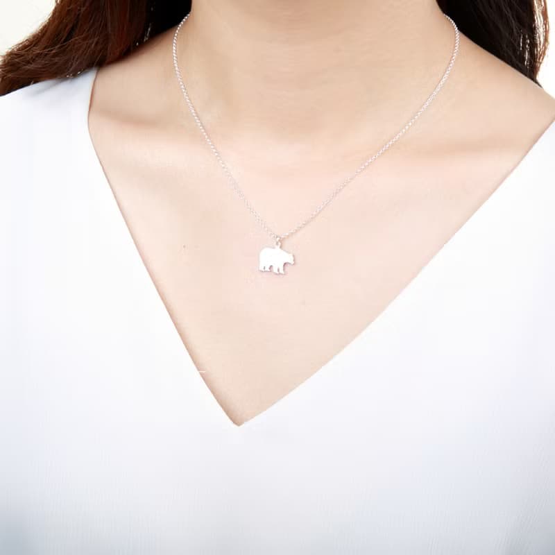 【Angel & Me】可愛 北極熊 (大) s925 純銀項鍊 情人節 生日禮物