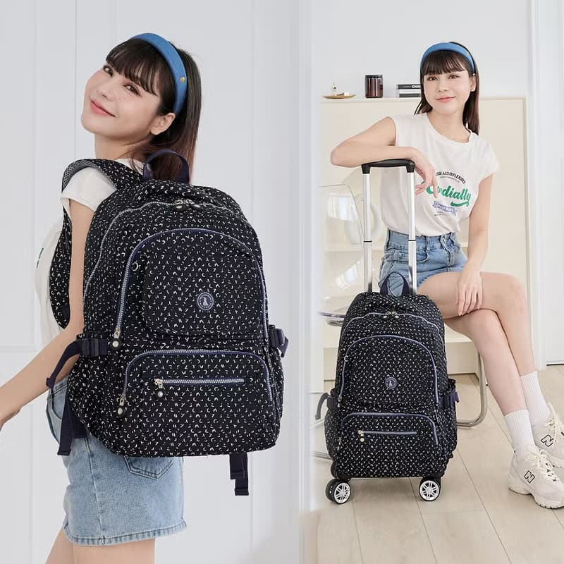 【日系印花】楓糖瑪芝 - 輕旅大容量拉桿後背包 - 共三色