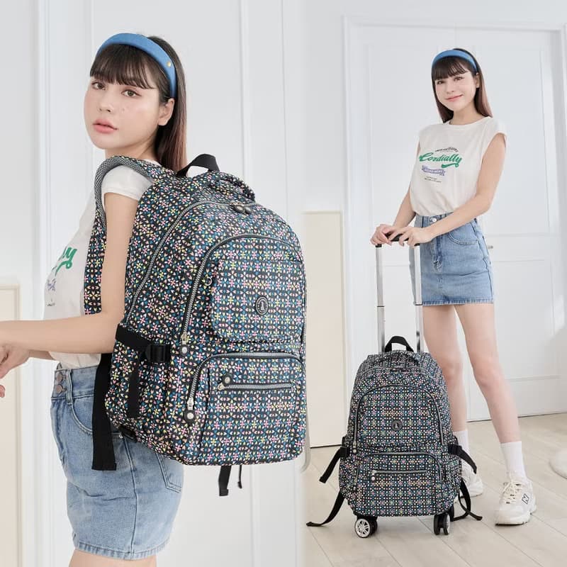 【日系印花】楓糖瑪芝 - 輕旅大容量拉桿後背包 - 共三色