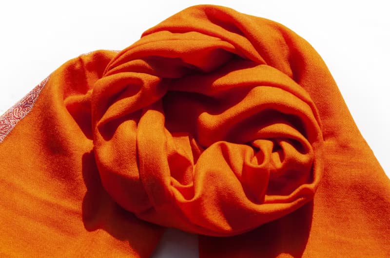 喀什米爾Cashmere 刺繡羊絨圍巾 純羊毛圍巾披巾 戒指絨披肩-花朵