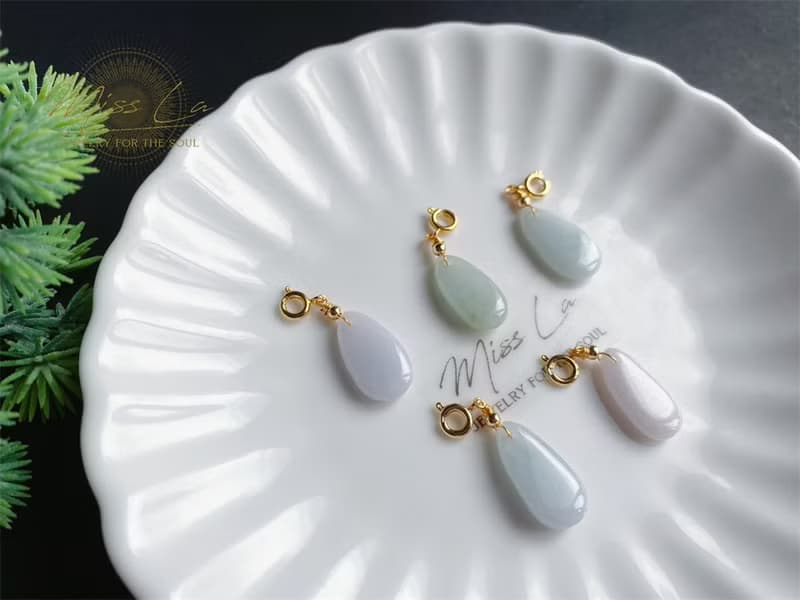 天然緬甸玉翡翠 水滴 小物 設計款 隨意扣 萬能扣 禮物