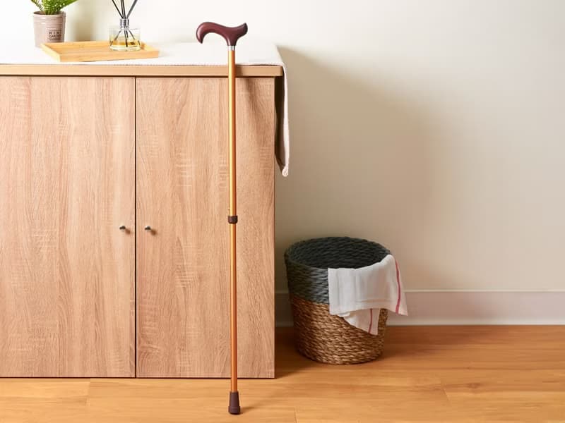 立體霧面顆粒紋手杖 - 玫瑰金