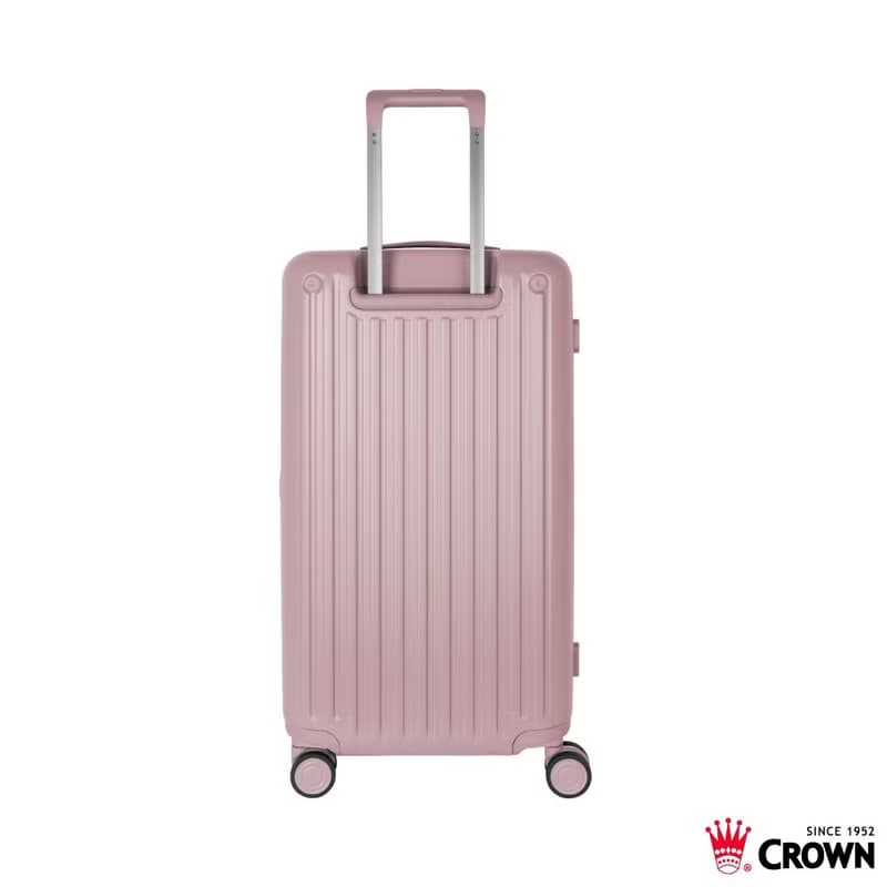 【CROWN】28吋 BOXY 前開框架胖胖拉桿箱 託運箱  粉色