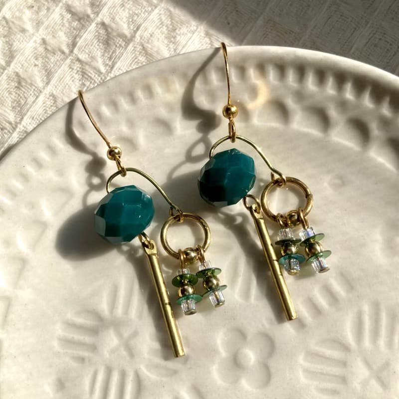 老林雜貨 | 黃銅造型耳環 (針式 / 夾式)