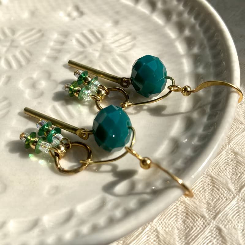 老林雜貨 | 黃銅造型耳環 (針式 / 夾式)