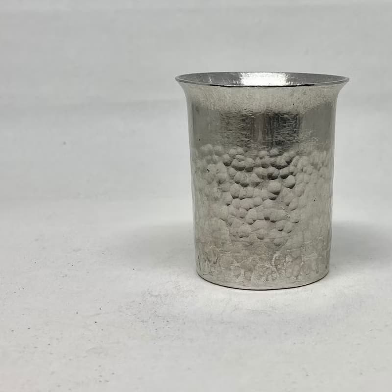 清酒杯/燒酌杯/翻口型純錫酒杯(小杯),青冶金工手作鍛打純錫杯