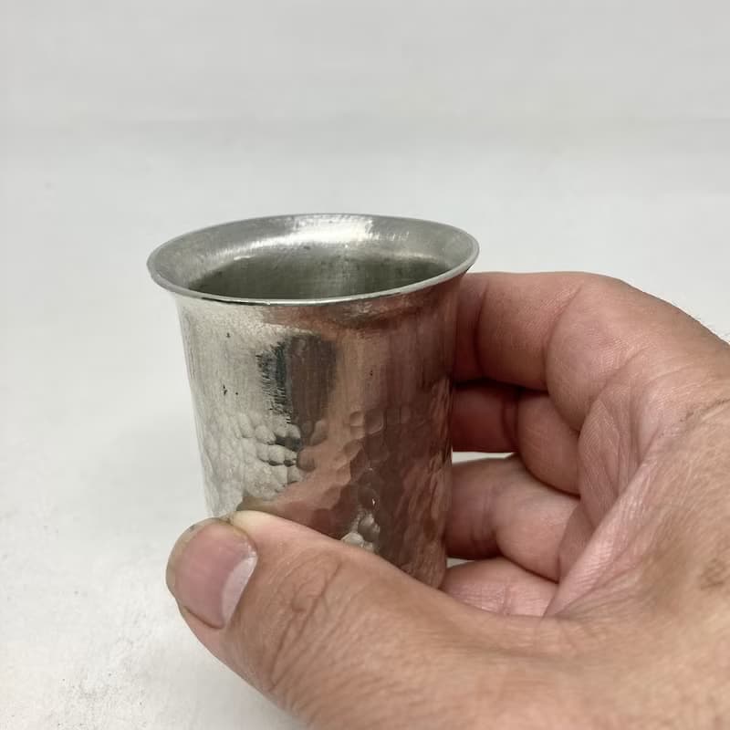 清酒杯/燒酌杯/翻口型純錫酒杯(小杯),青冶金工手作鍛打純錫杯