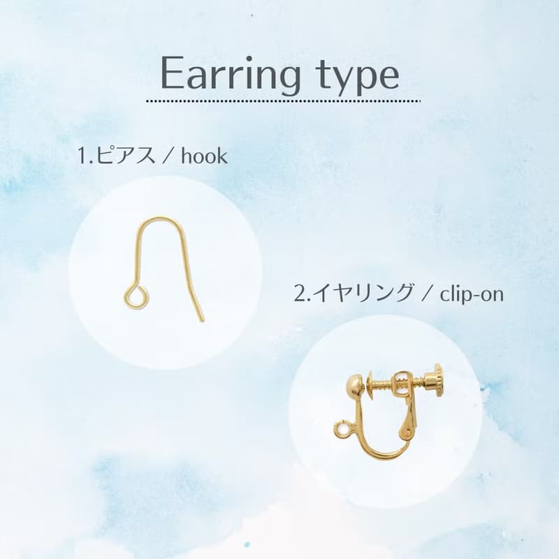 【水引】まんだら結びとコットンパールのイヤリング /  黒