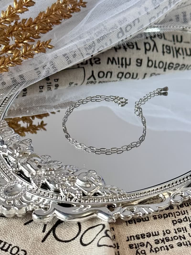 低調奢華氣質方鍊手鍊/醫療鋼手鍊/洗澡不需取下