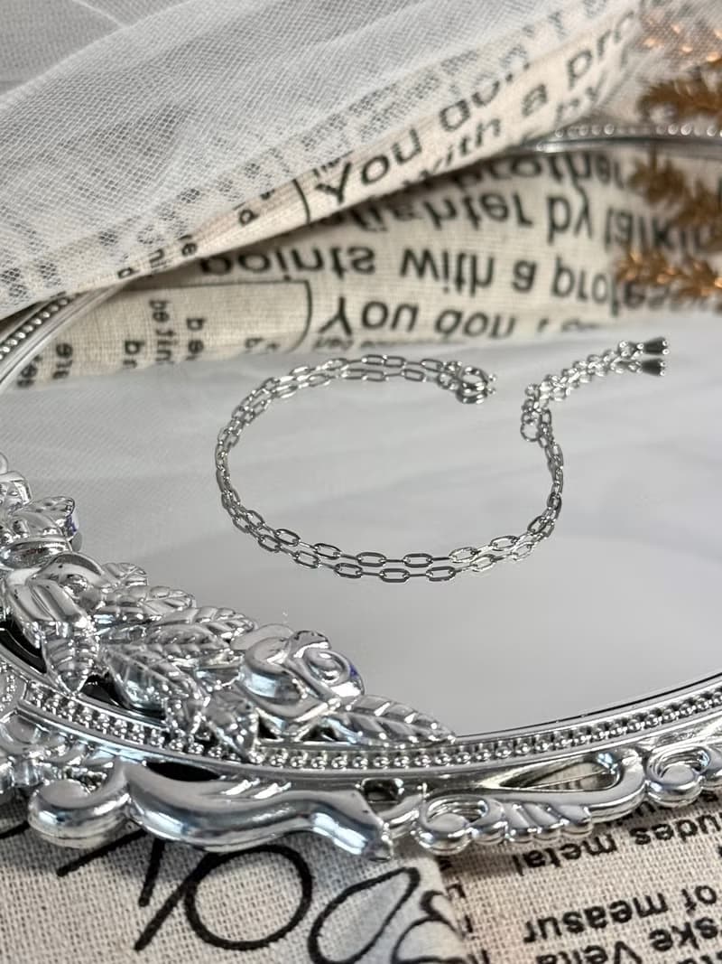 低調奢華氣質方鍊手鍊/醫療鋼手鍊/洗澡不需取下