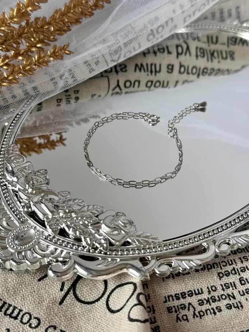 低調奢華氣質方鍊手鍊/醫療鋼手鍊/洗澡不需取下