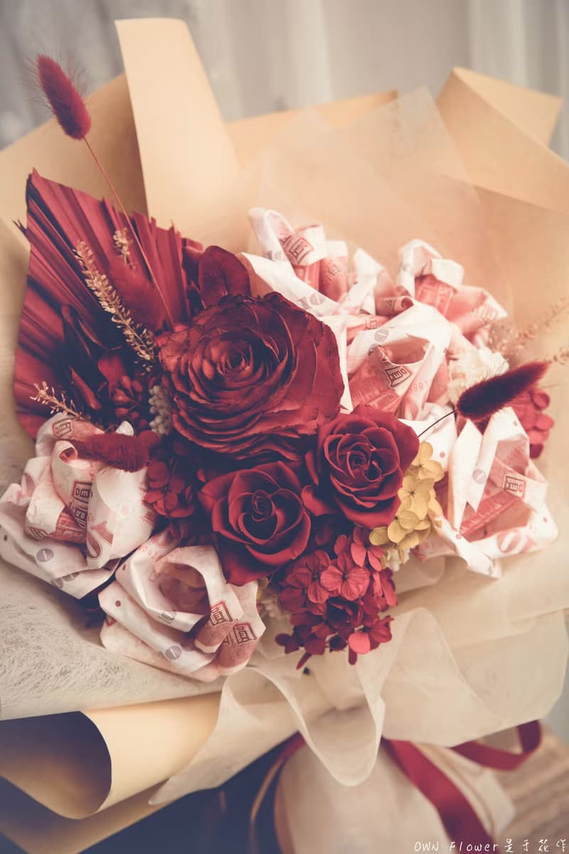 鈔票花束/有錢花花束/紙鈔花束/錢花花束/生日禮物/情人節/不凋花