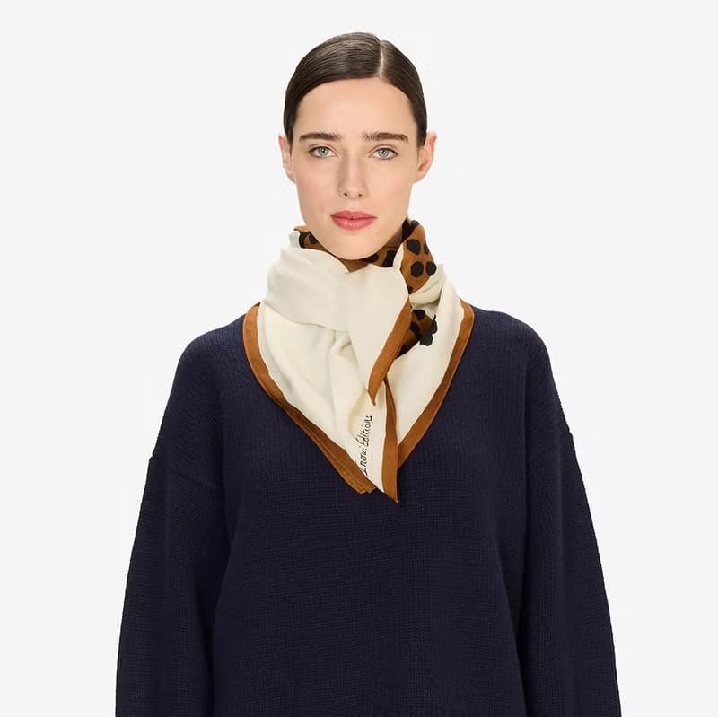 【INOUI EDITIONS】FELINE 羊毛方巾100 - 白