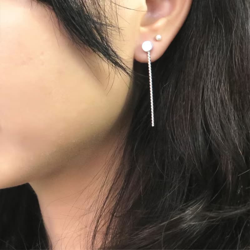 加購 組合式長方麻花 造型後扣  (不含耳環/後束)