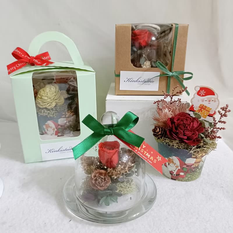 玫瑰玻璃盅罩  生日情人節結婚捧花永生乾燥花七夕情人節花束中秋