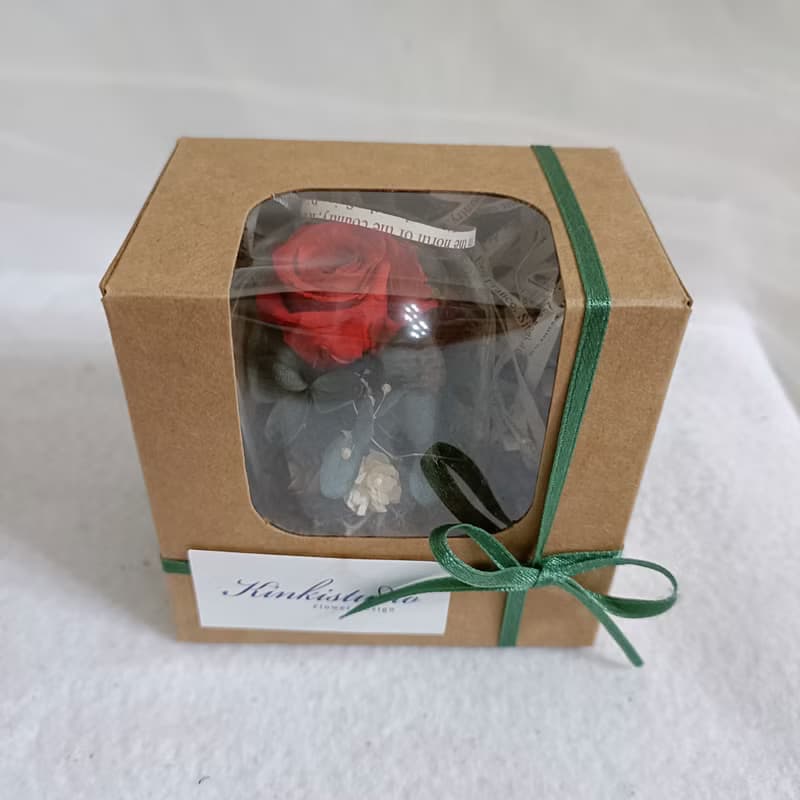 玫瑰玻璃盅罩  生日情人節結婚捧花永生乾燥花七夕情人節花束中秋