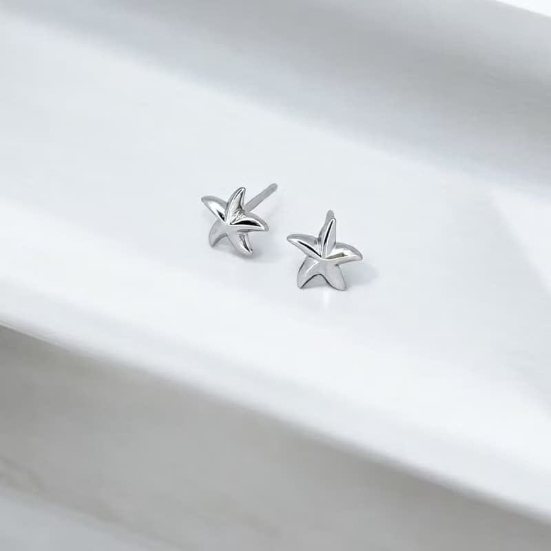 925純銀 | 小海星_耳環