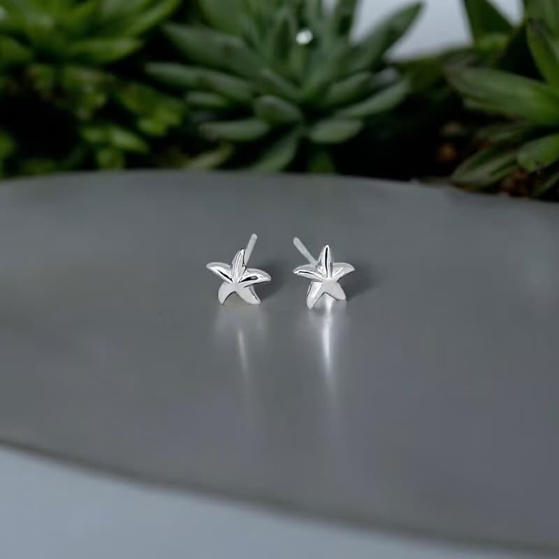 925純銀 | 小海星_耳環