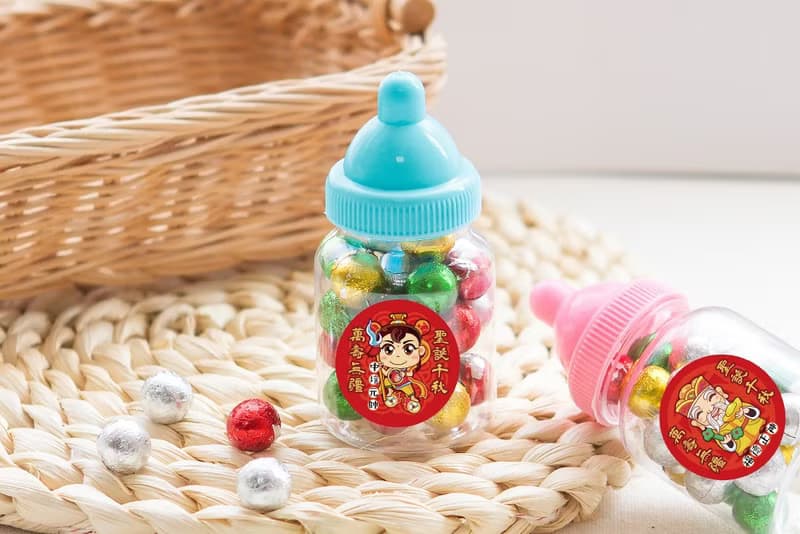 三太子 小奶瓶糖果  七彩巧克力  Q版神明祝壽 聖誕千秋