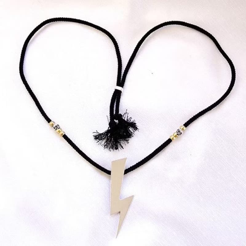 ネックレス　【稲妻の首飾り】　80cm　ロングネックレス　絹紐　by　GRYPHON