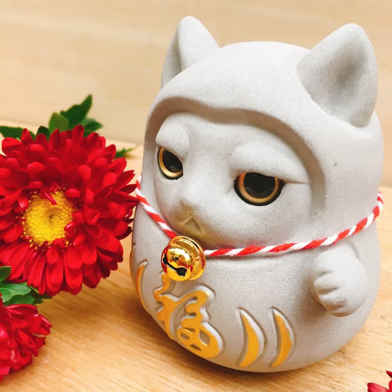 【快速出貨】達摩招財貓 泥穩賺 水泥 擴香石 交換禮物