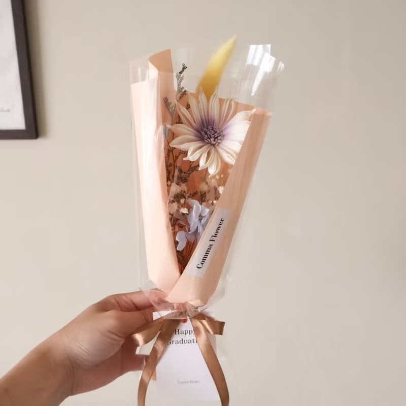 三色索拉捲邊太陽花花束 畢業花束 畢業禮物