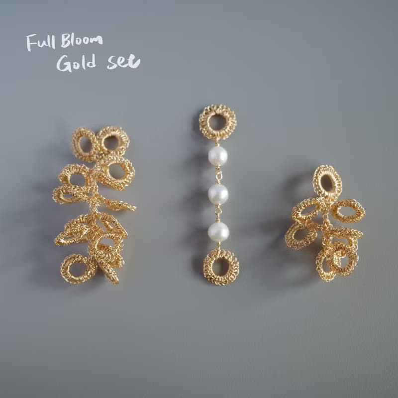 Full Bloom　耳環 三個單件吊飾set