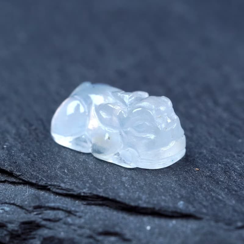 【招財神獸】冰種翡翠貔貅戒面 | 天然緬甸玉翡翠A貨 | 送禮