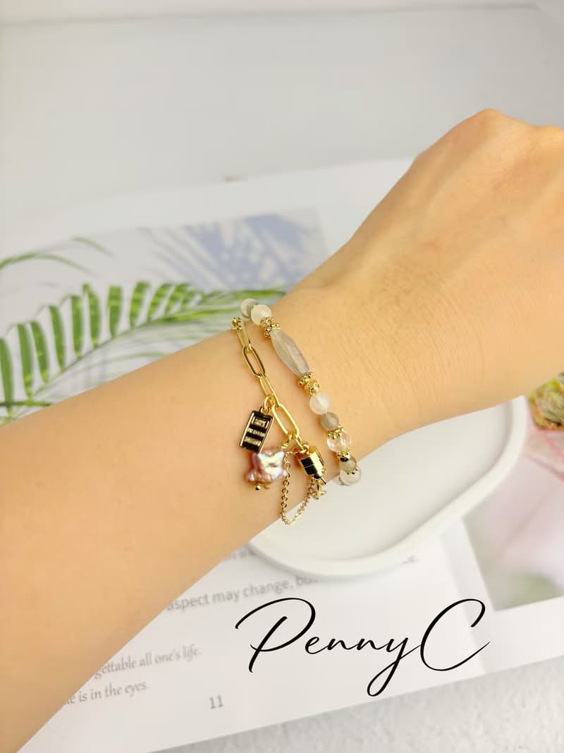 水晶手鍊 拉長石 月光石 穩定情緒 舒緩壓力 幫助睡眠