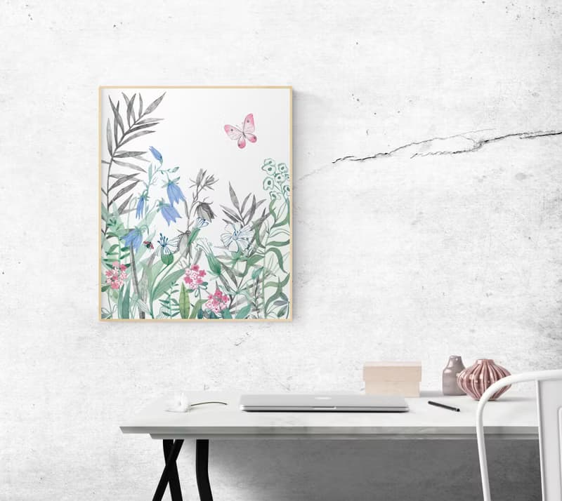 【數位】植物可列印數位 JPEG 花卉印刷海報牆畫廊牆藝術