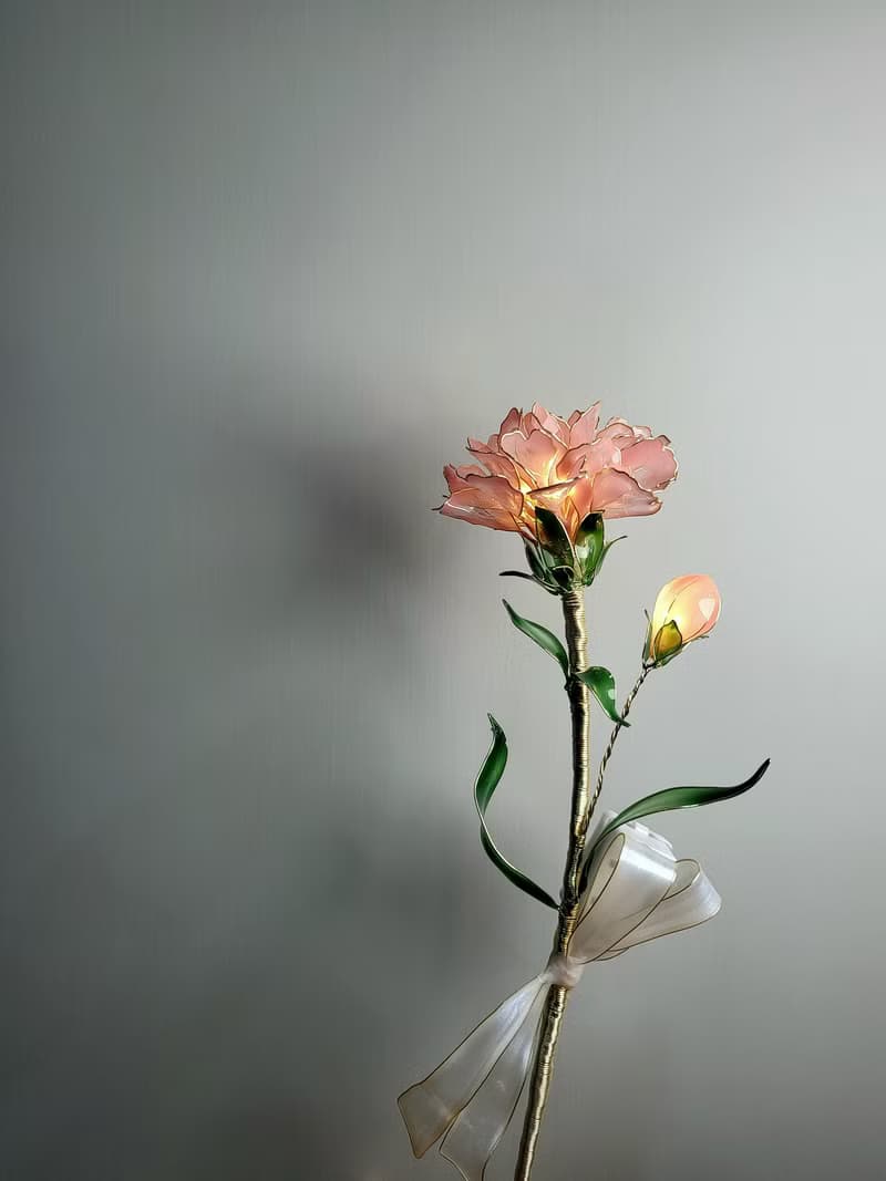 【現貨】母親節• 康乃馨【沾浸藝術花燈】