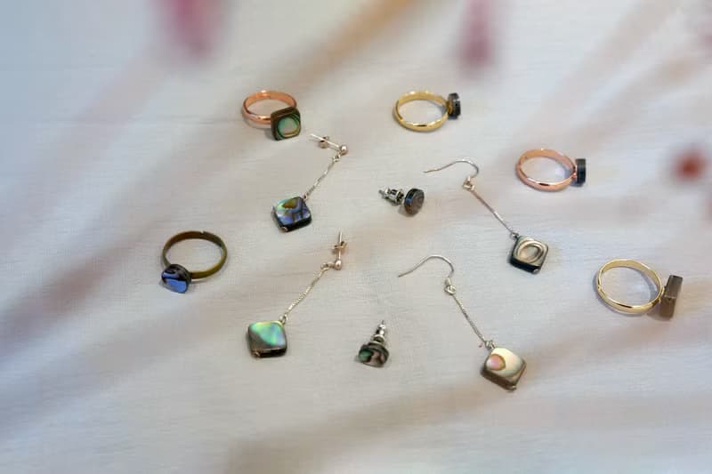 鮑魚貝戒指 x 鮑魚貝耳環